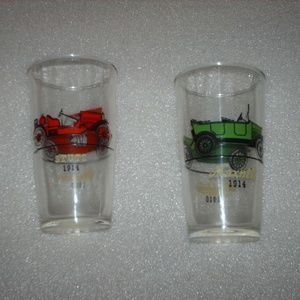 Accents | Set Of 2 Vintage Antique Car Drinking Glasses | Poshmark